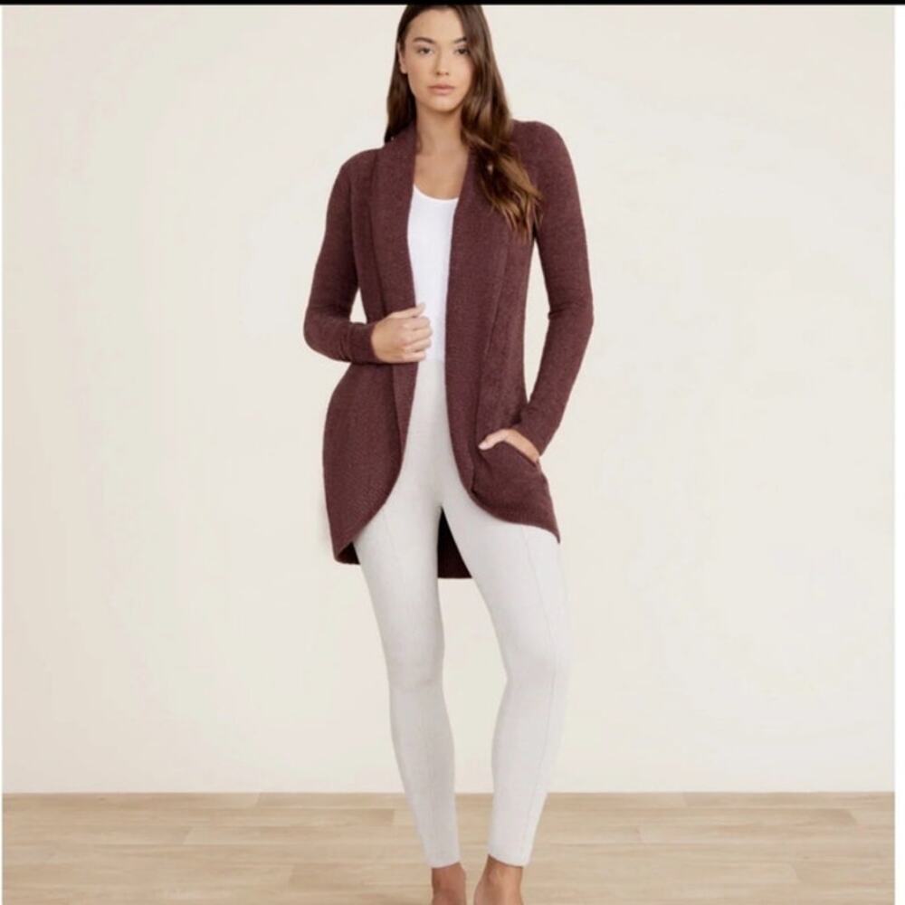 Barefoot Dreams CozyChic Ultra Lite Cardigan Size Small Open Front Sweater